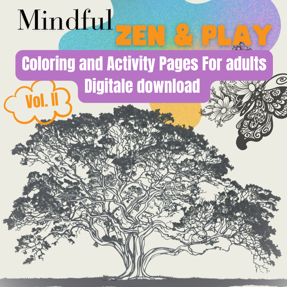 Zen and Play 101 pages Volume 2 Printable Coloring Book (Digitale Download)